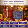 Betterminds Return Gift Bags, Decorative Wedding and Housewarming Gift Bags with Gold Handle