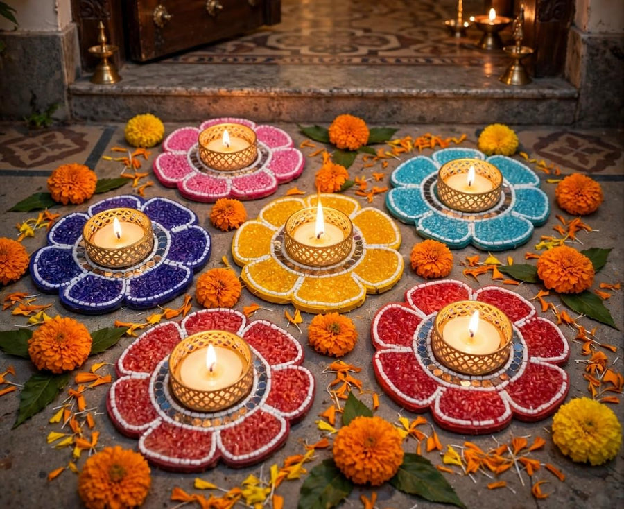 Betterminds Handcrafted Flower Tlight Candle Holder