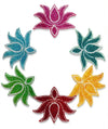 Betterminds Lotus Rangoli Patches for Home Decor