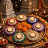 Betterminds Multicolour Stone Tlight Candle Holder for Home Decor