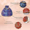 Betterminds Return gifts Women Potli Bags with Pearl Beading, Traditional Floral Design, Multicolour