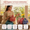 Betterminds Return gifts Women Potli Bags with Pearl Beading, Traditional Floral Design, Multicolour