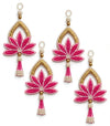 Handmade Pink Beaded Flower Wall Hanging, Home Decor