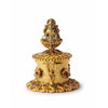 Betterminds Antique Gold Kumkum Box with Lakshmi Design, Gemstone Decorated, Traditional Temple Jewellery