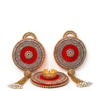Handmade Red Velvet Stone Home Decor,Wall Hanging Kundan stone Wall hanging home decor