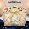 Betterminds Womens purse, Bags for ladies, Bridal bags. Floral design with Gold handle