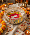 Betterminds 5 Inch German Silver Pichwai Tray for Gift