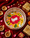 Betterminds 5 Inch German Silver Pichwai Tray for Gift